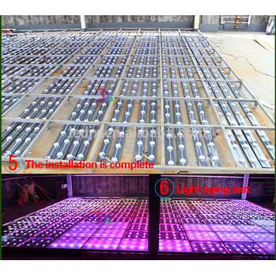 12v led spot light dance floor material 3d led dance floor